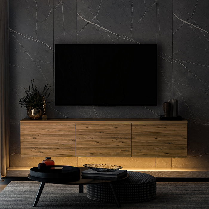 Hanah Home Soporte para TV Neon Illuminated - Atlantic Pine Hanah Home Soporte para TV Neon Illuminated - Atlantic Pine